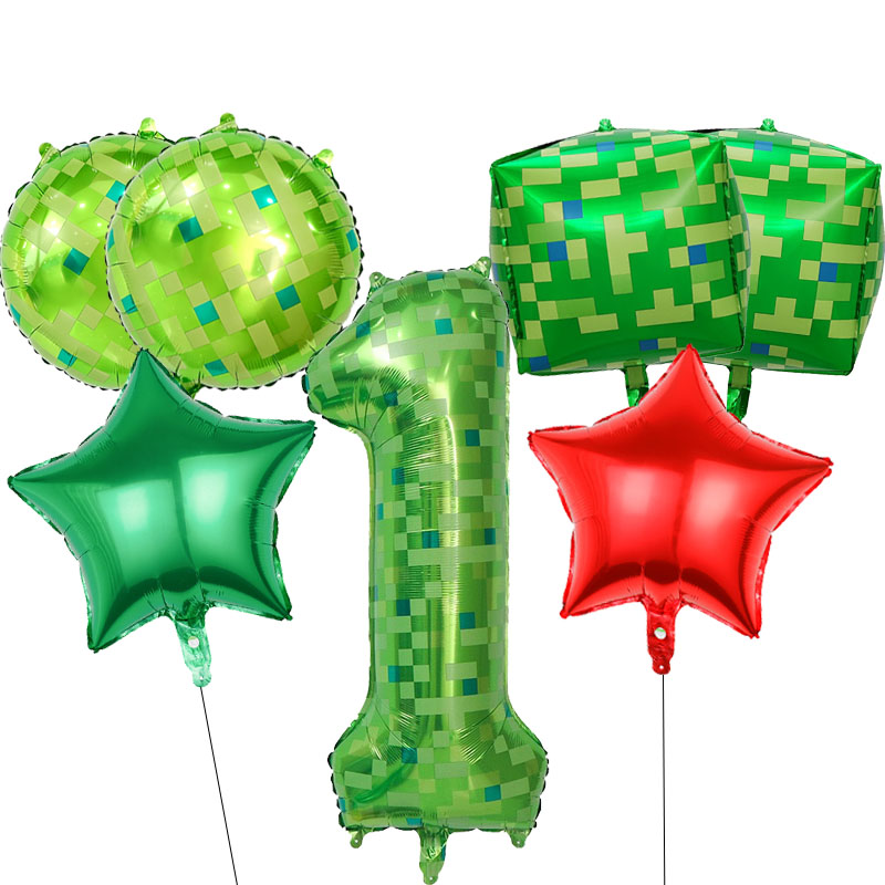 Party Games Gamecube - 7 Parça Piksel Temalı Balon Seti