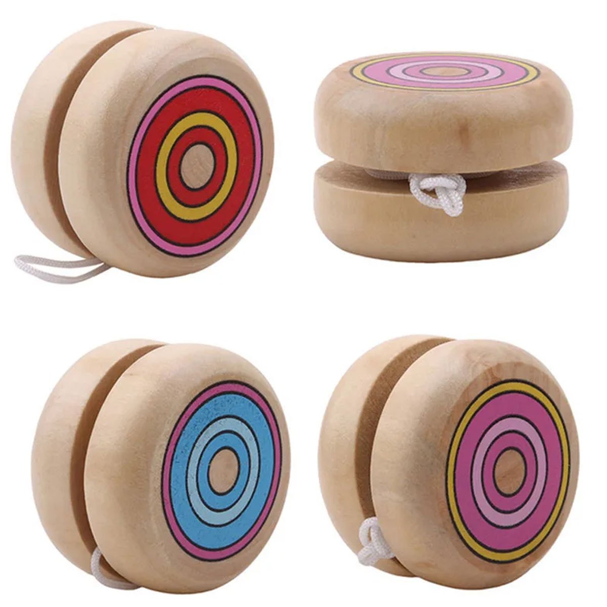 Party Games Physical - 2 adet Ahşap Dairesel Yo-Yo Topları