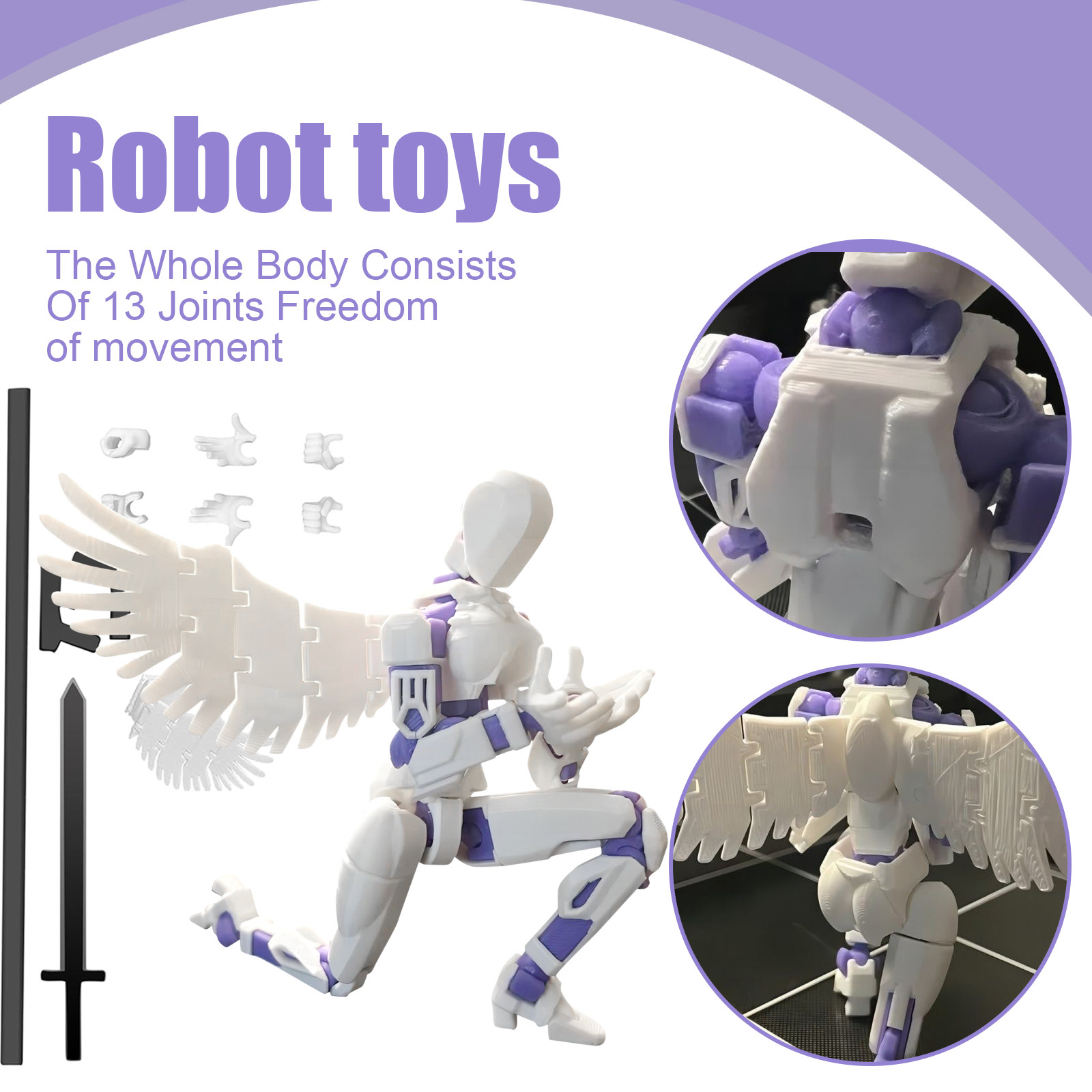 Party Games Gender Reveal - Çok eklemli Hareketli Robot 3.0 3d