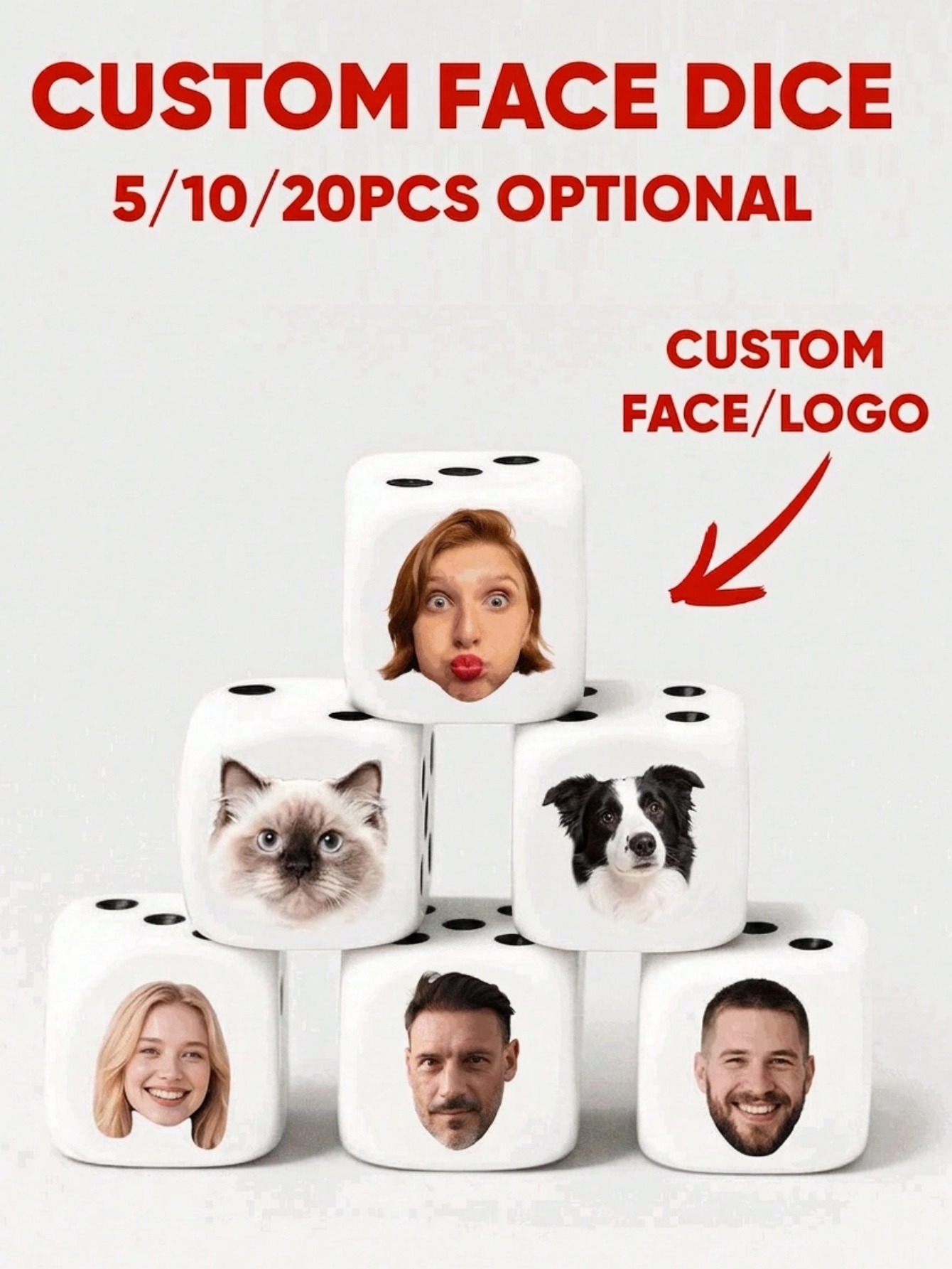 Party Games Couple - Kişiye Özel Yüz Zarları Komik Oyun