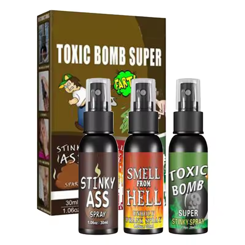 Party Games Bomb - 3'lü Set 30ml Sıvı Osuruk Spreyi