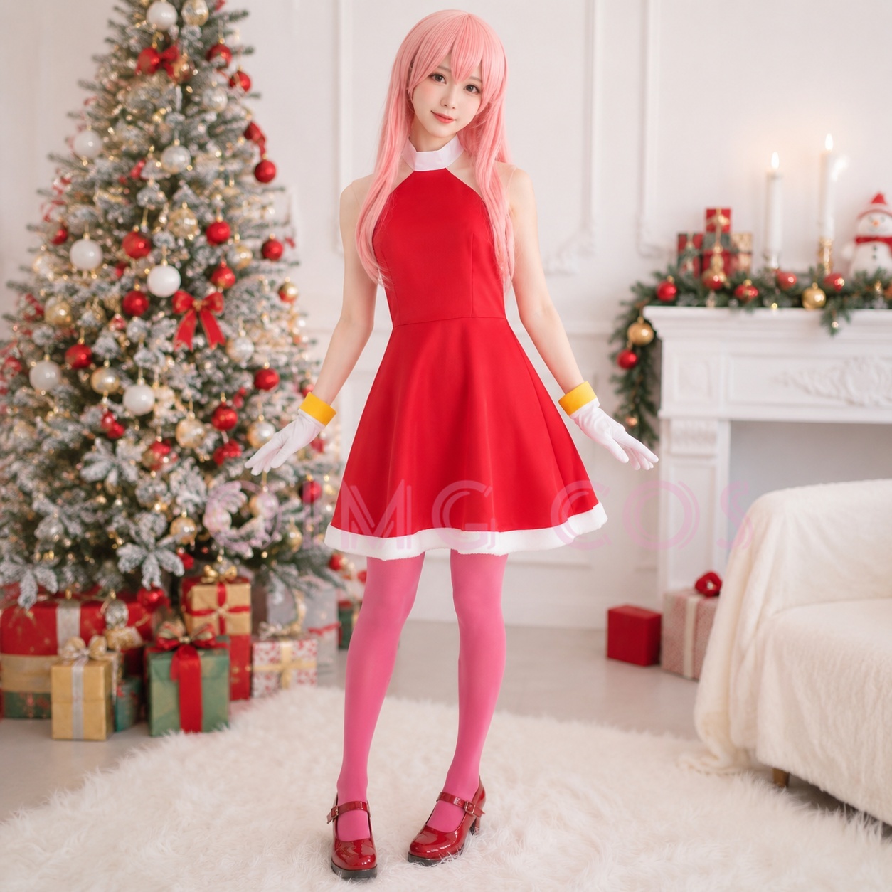 Party Games Kit - Amy Rose Cosplay Kostüm Yetişkin Karnaval