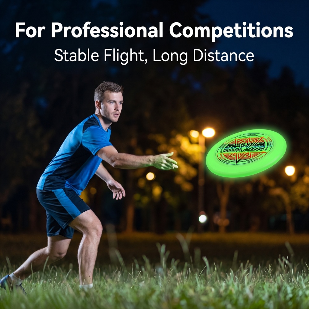 Frisbee Freestyle Disc - Karanlıkta Parlayan Frizbi 175g Profesyonel Ekstrem