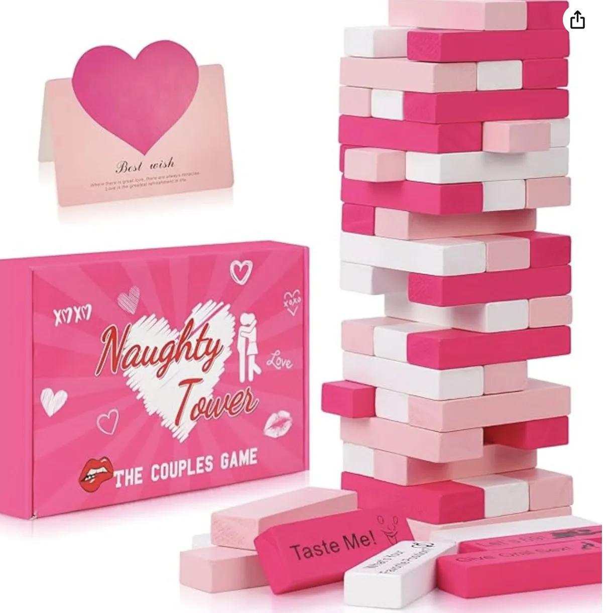 Party Games Couple - 48PCS Blok Kulesi Oyunu Çift Faaliyetleri