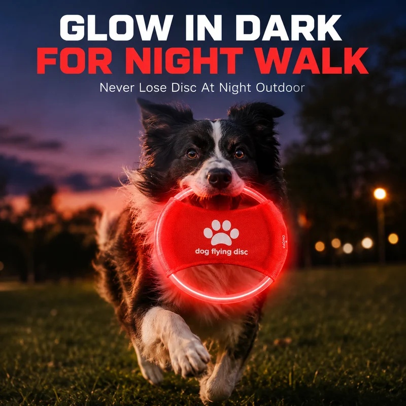 Frisbee Freestyle Disc - LED Işıklı Köpek Uçan Diski USB