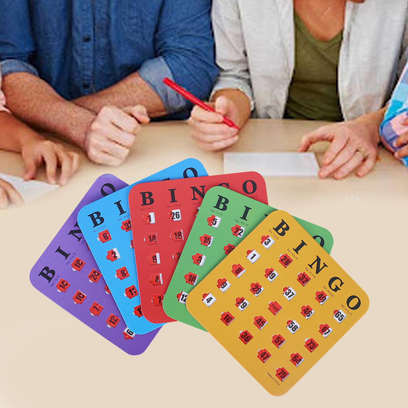 Party Games For Large Groups - 5 Parça Büyük Baskı Bingo Karton