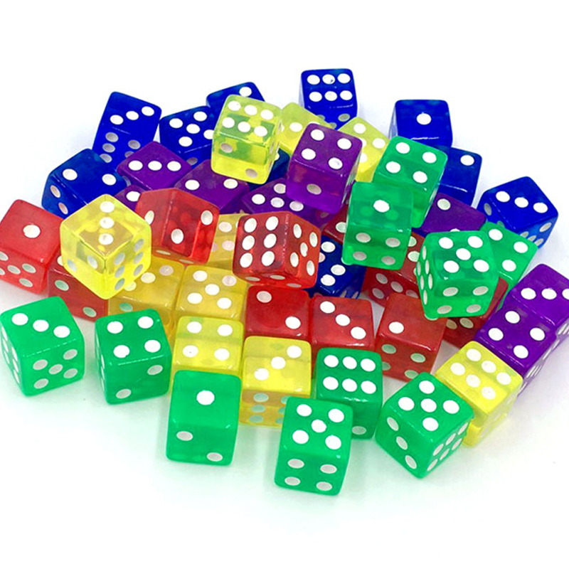 10 adet şeffaf renkli zar 16MM - Party Games Juegos De Mesa incelemesi ve fiyatı